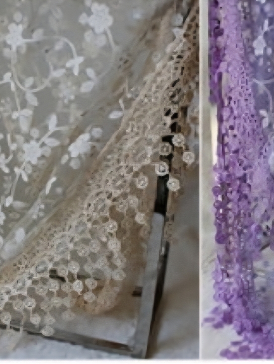 Accessories - 2 Sheer Floral Lace Mantilla Veil Head Scarf